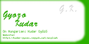 gyozo kudar business card