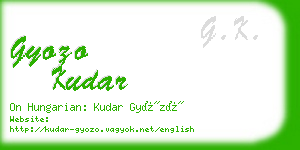 gyozo kudar business card